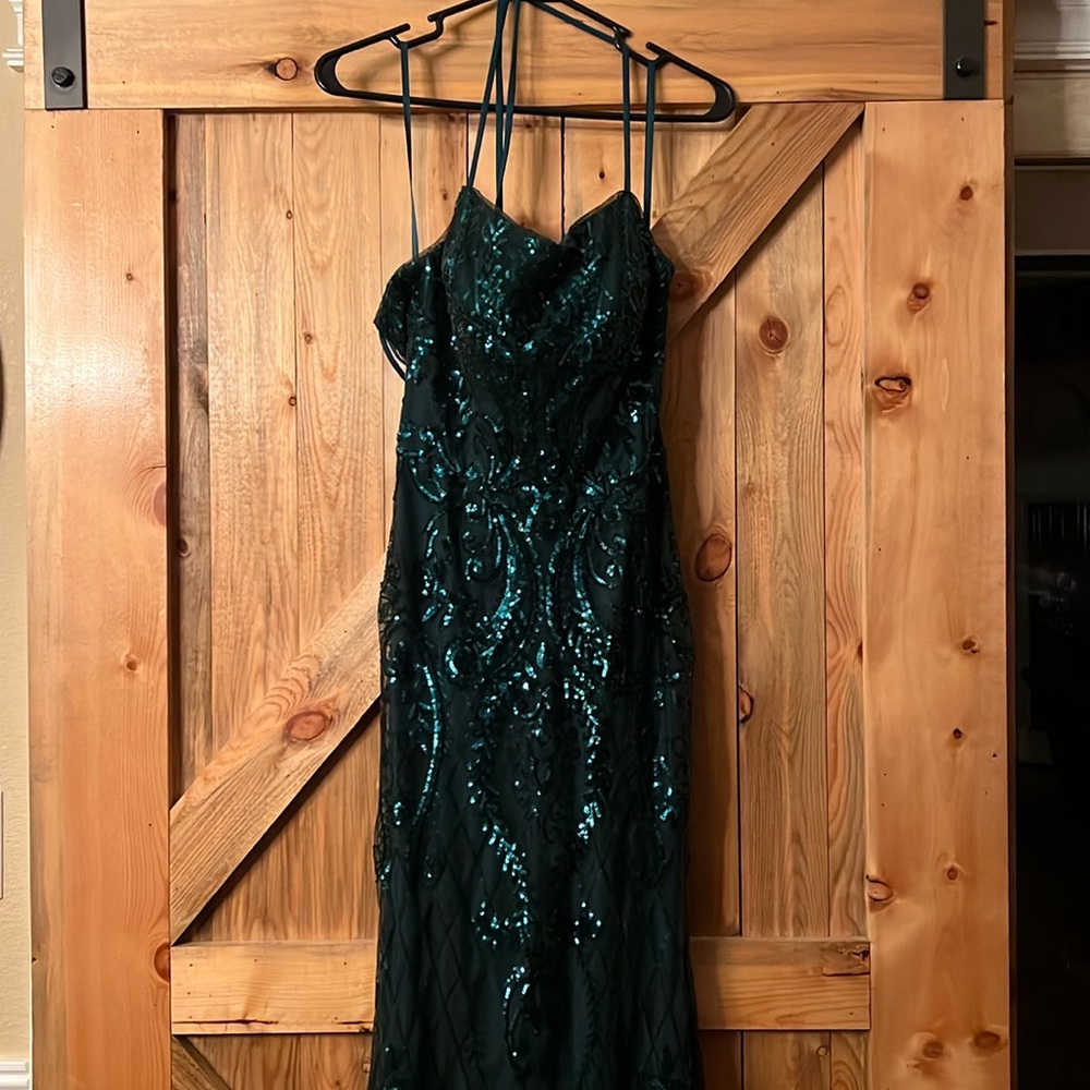 Prom Girl size 6 Forest Green prom dress